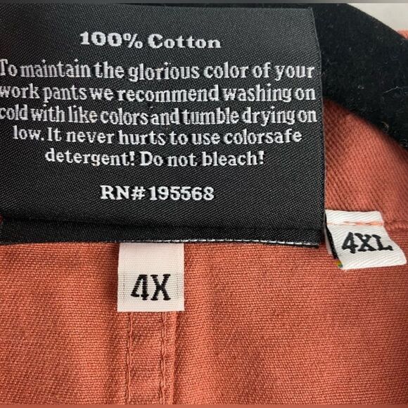 BIG BUD PRESS Short Sleeve Jumpsuit, Clay Red, 4X - Picture 12 of 13